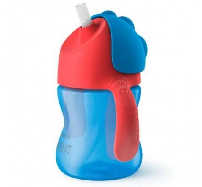 Philips AVENT Поїльник-непроливайка Philips AVENT з трубочкою 210 мл 9 міс+, синій (SCF796/01)