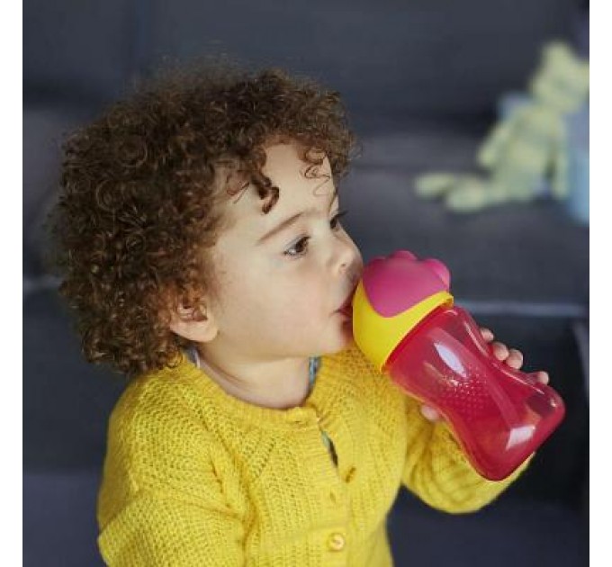 Philips AVENT Поїльник-непроливайка Philips AVENT з трубочкою 300 мл 12 міс+, рожевий (SCF798/02)