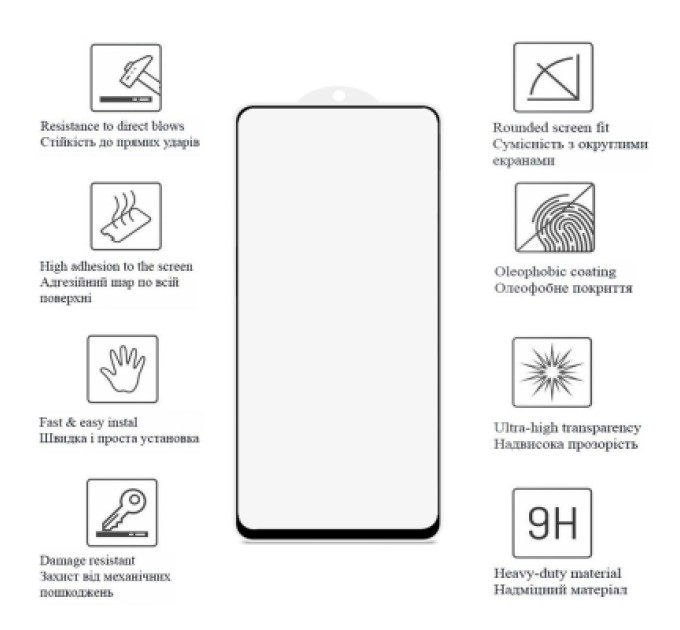 Drobak Скло захисне Drobak Motorola G13 Black Frame A+ (717145)