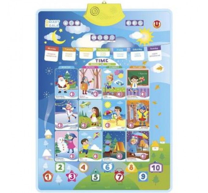 Smart Koala Інтерактивна іграшка Smart Koala Аудіопостер Час та пори року (SKCIT4)