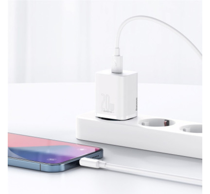 Baseus Зарядний пристрій Baseus Super Si Quick Charger 1C 20W EU White (CCSUP-B02)