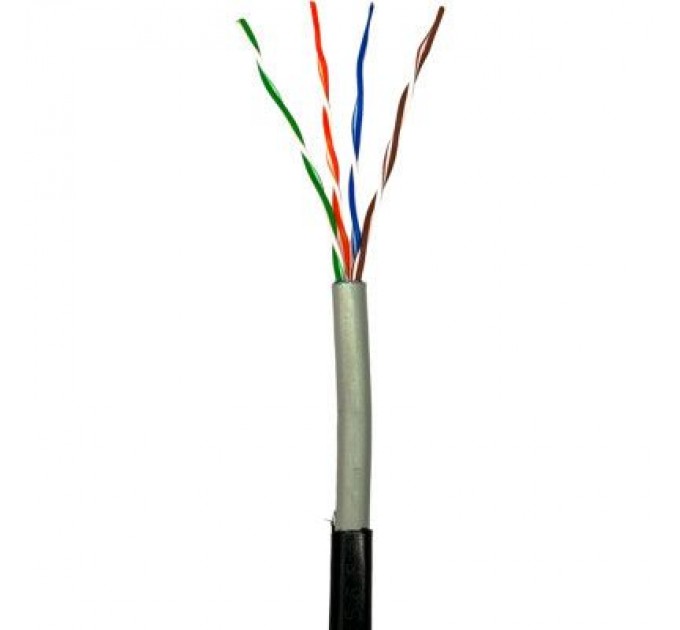Кабель мережевий GEAR UTP 305м, cat.5e, CCA, 4*2*0,51, PVC+PE, outdoor (GEC-UTPCCAOUT051305)