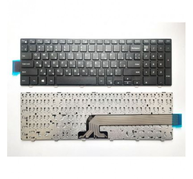 Клавіатура ноутбука Dell Inspiron 15-3000/15-5000 Series черная с черной рамкой UA (A43874)