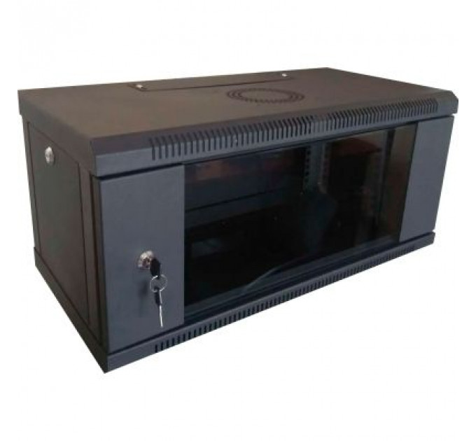 Шафа настінна Hypernet 4U 19" 600x450 (WMNC-4U-FLAT-BLACK)