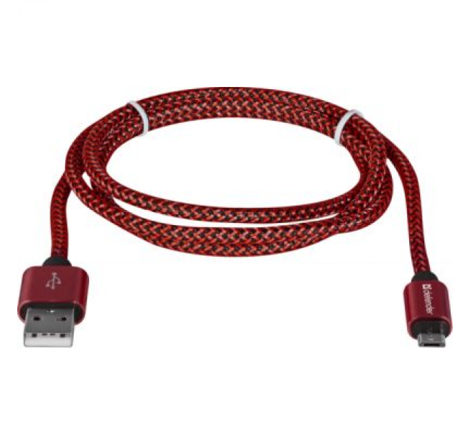 Defender Дата кабель USB 2.0 AM to Micro 5P 1.0m USB08-03T red Defender (87801)