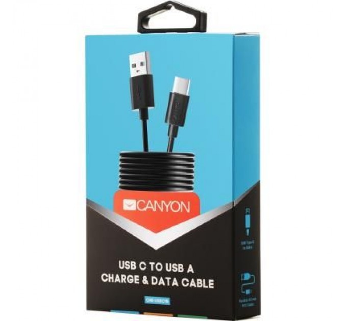 Canyon Дата кабель USB 2.0 AM to Type-C 1.0m black Canyon (CNE-USBC1B)