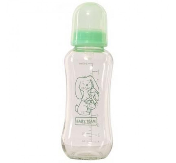 Baby Team Пляшечка для годування Baby Team Скляна 250мл 0+ (1211)