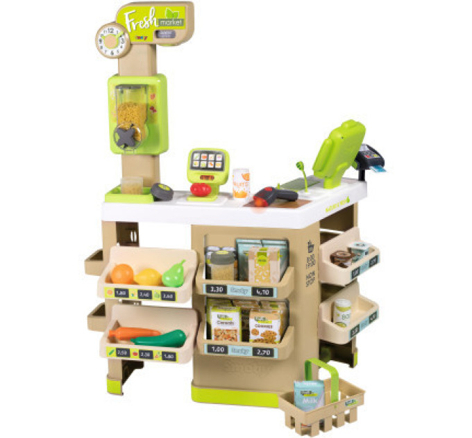 Smoby Ігровий набір Smoby Інтерактивний супермаркет Фреш з кошиком та сканером зі світловими та звуковими ефектами (350233)