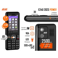 Мобільний телефон 2E E240 2023 Black (688130251068)
