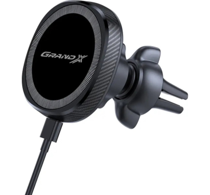 Grand-X Універсальний автотримач Grand-X MT-15W MagSafe з зарядкою 15W (кріплення на дефлектор) (MT-15W)
