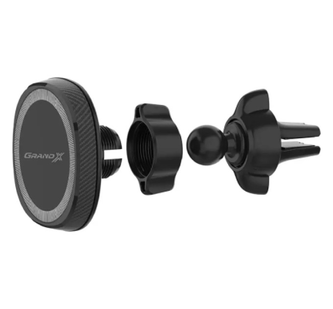 Grand-X Універсальний автотримач Grand-X MT-15W MagSafe з зарядкою 15W (кріплення на дефлектор) (MT-15W)