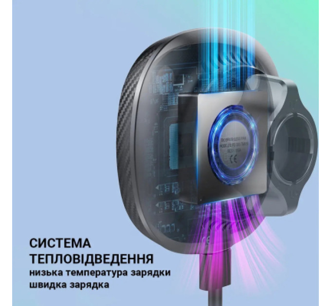 Grand-X Універсальний автотримач Grand-X MT-15W MagSafe з зарядкою 15W (кріплення на дефлектор) (MT-15W)
