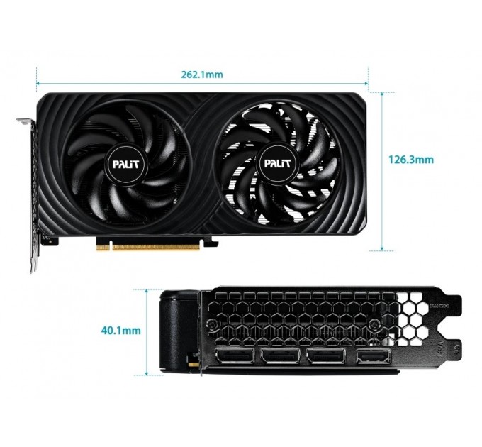 Palit Відеокарта GF RTX 5050 8GB GDDR6 Dual OC Palit (NE65050S19P1-GB2070D)