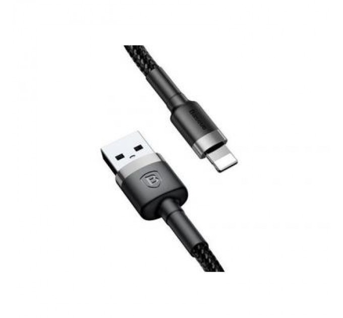 Baseus Дата кабель USB 2.0 AM to Lightning 1.0m Cafule 2.4A gray+black Baseus (CALKLF-BG1)