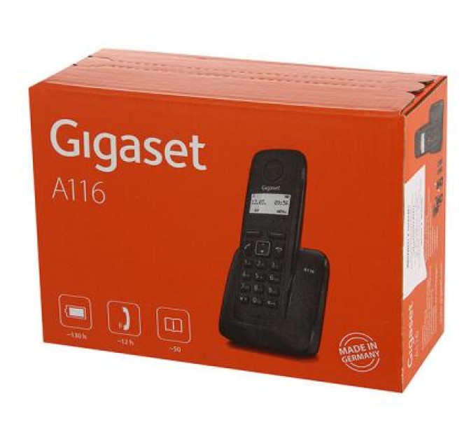 Телефон DECT Gigaset A116 Black (S30852H2801S301)
