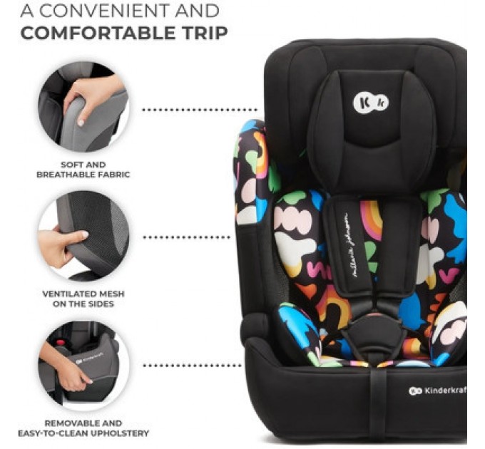 Kinderkraft Автокрісло Kinderkraft Comfort Up i-Size Happy Shapes (KCCOUP02HAP0000) (5902533925476)