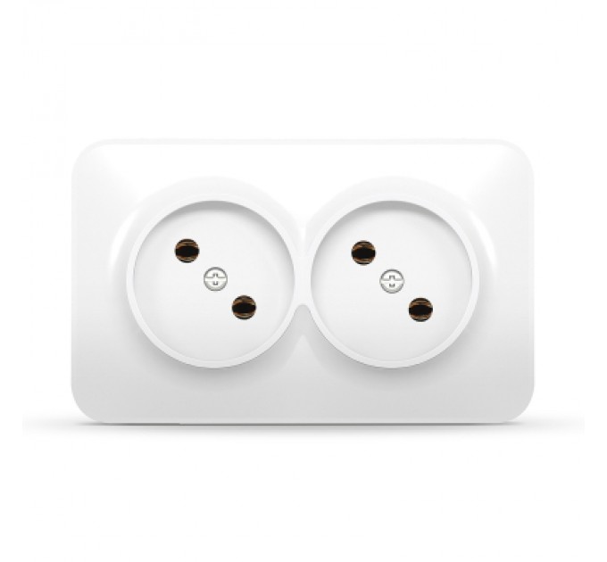 Videx Розетка Videx BINERA IP20 зовнішня 2ая біла (VF-BNS22-W)