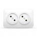 Videx Розетка Videx BINERA IP20 зовнішня 2ая біла (VF-BNS22-W)