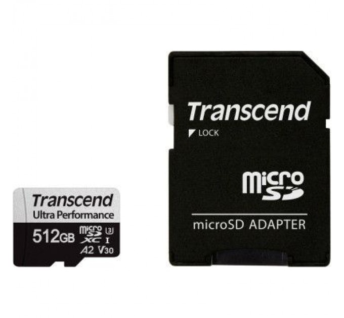 Transcend Карта пам'яті Transcend 512GB microSDXC class 10 UHS-I U3 A2 (TS512GUSD340S)