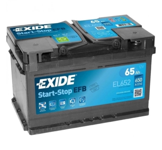 EXIDE Акумулятор автомобільний EXIDE START-STOP EFB 65A (EL652)