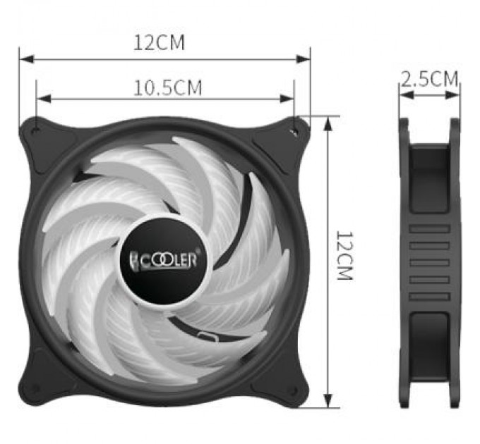 PcCooler Кулер до корпусу PcCooler FX-120-3
