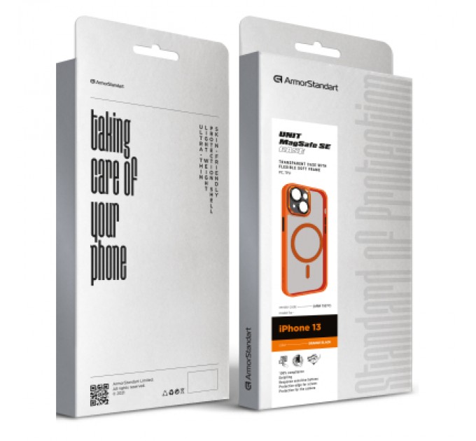 Armorstandart Чохол до мобільного телефона Armorstandart Unit MagSafe SE Apple iPhone 13 Orange Black (ARM75377)