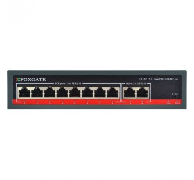 Комутатор мережевий FoxGate S5808P-G2