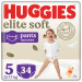 Huggies Підгузки Huggies Elite Soft 5 (12-17кг) Mega 34 шт (5029053549354)
