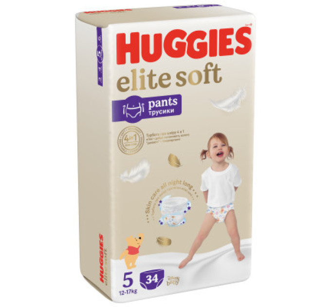 Huggies Підгузки Huggies Elite Soft 5 (12-17кг) Mega 34 шт (5029053549354)