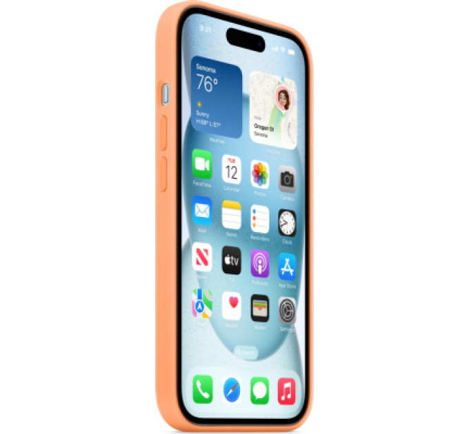 Apple Чохол до мобільного телефона Apple iPhone 15 Silicone Case with MagSafe Orange Sorbet (MT0W3ZM/A)