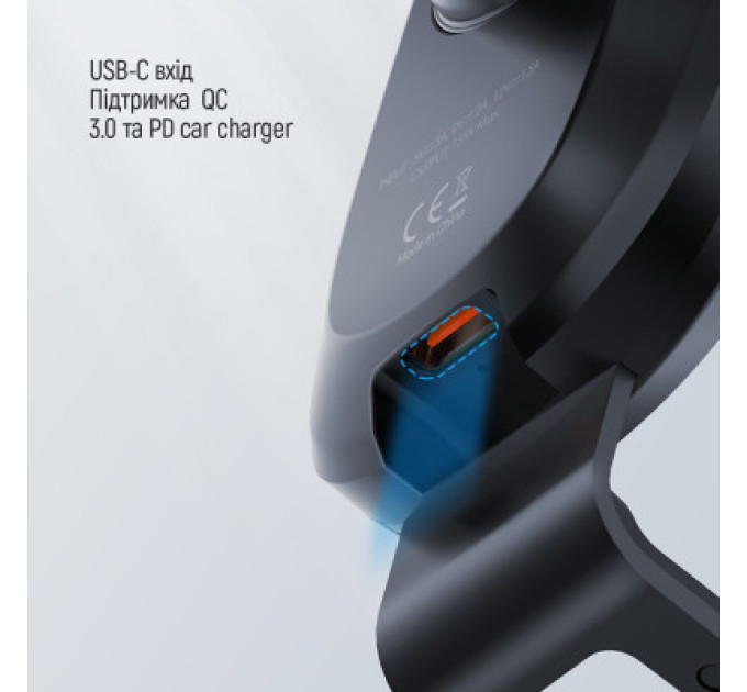 ColorWay Універсальний автотримач ColorWay Dashboard Car Wireless Charger 15W Black (CW-CHAW037Q-BK)
