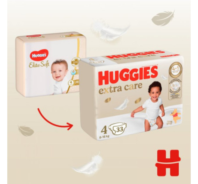 Huggies Підгузки Huggies Extra Care Size Розмір 4 (8-16 кг) 76 шт (5029053583167)