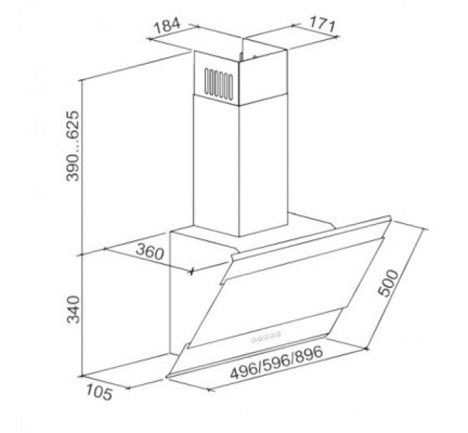 Eleyus Витяжка кухонна Eleyus Focus 1000 60 WH