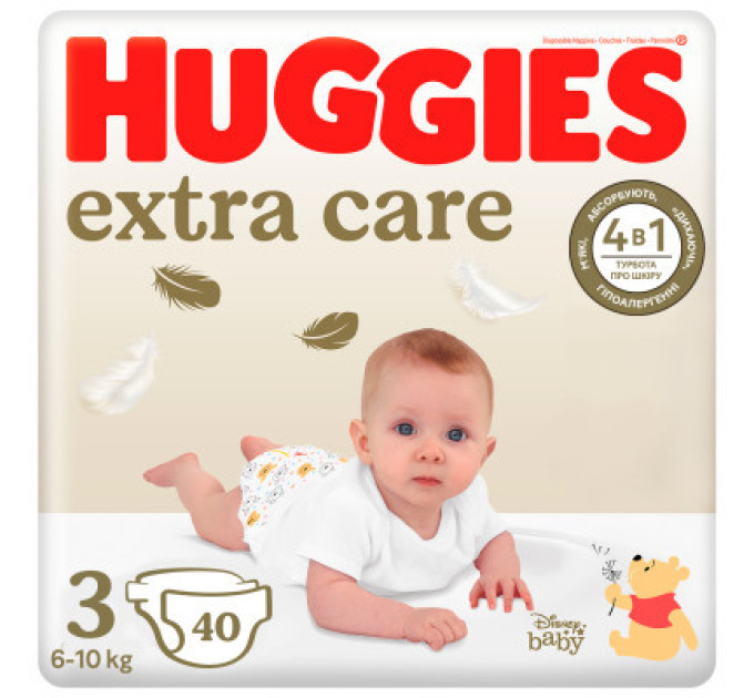 Huggies Підгузки Huggies Extra Care Size 3 (6-10 кг) 40 шт (5029053574400)