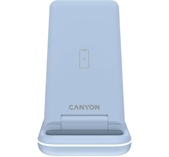 Canyon Зарядний пристрій Canyon WS-304 Foldable 3in1 Wireless charger Blue (CNS-WCS304BL)