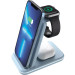 Canyon Зарядний пристрій Canyon WS-304 Foldable 3in1 Wireless charger Blue (CNS-WCS304BL)