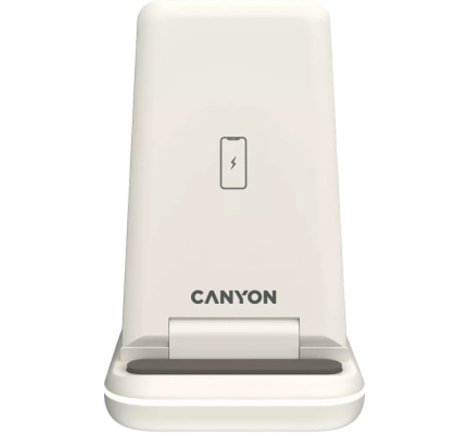 Canyon Зарядний пристрій Canyon WS-304 Foldable 3in1 Wireless charger Cosmic Latte (CNS-WCS304CL)