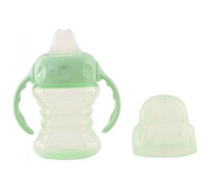 Baby Team Поїльник-непроливайка Baby Team зі спаутом і ручками 180 мл (5022_м'ятний)