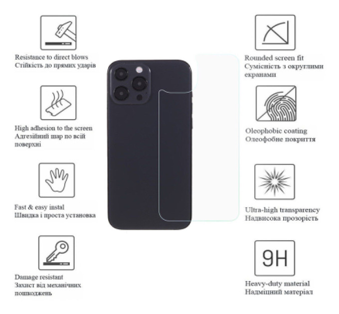 Drobak Скло захисне Drobak back panel Apple iPhone 15 Pro Max (292939)