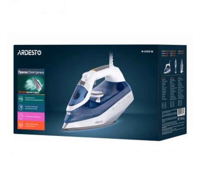 Ardesto Праска Ardesto IR-C2232-BL /2200Вт /320мл/пар/ самоочищення/антикапля /кера (IR-C2232-BL)