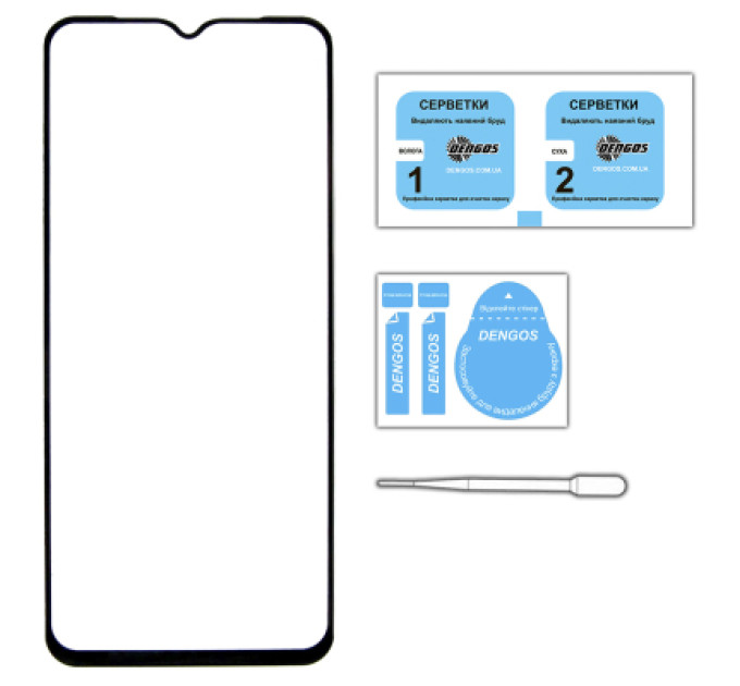 Dengos Скло захисне Dengos Full Glue iPhone 15 Pro (black) (TGFG-320)