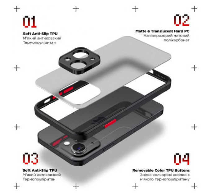 Armorstandart Чохол до мобільного телефона Armorstandart Frosted Matte Samsung M34 5G (M346) Black (ARM69710)