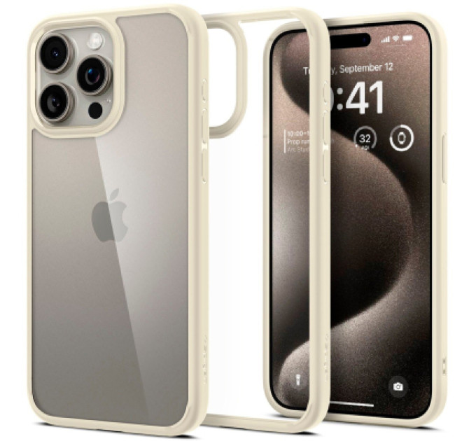 Spigen Чохол до мобільного телефона Spigen Apple iPhone 15 Pro Max Ultra Hybrid Mute Beige (ACS06571)