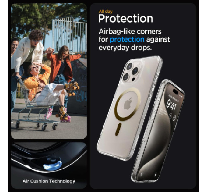 Spigen Чохол до мобільного телефона Spigen Apple iPhone 15 Pro Ultra Hybrid MagFit Gold (ACS06718)