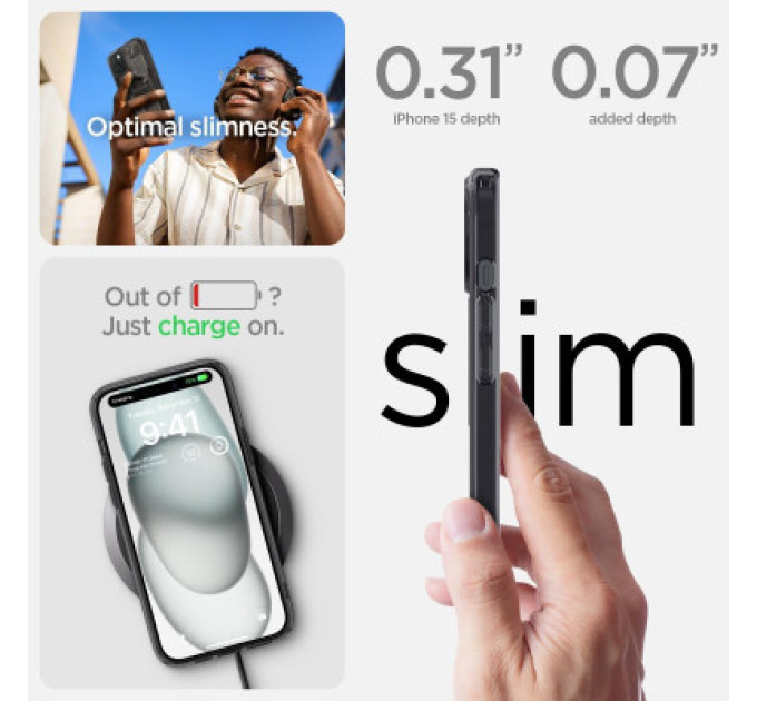 Spigen Чохол до мобільного телефона Spigen Apple iPhone 15 Ultra Hybrid MagFit Zero One (ACS06806)