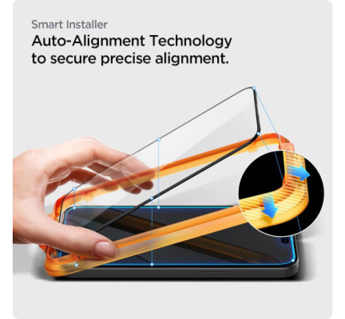 Spigen Скло захисне Spigen Apple iPhone 15 Plus Glas.tR AlignMaster FC Black (2P) (AGL06886)
