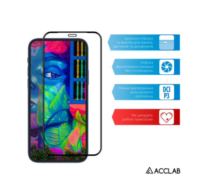 ACCLAB Скло захисне ACCLAB Full Glue ESD Apple Iphone X/XS/11 Pro (1283126532139)