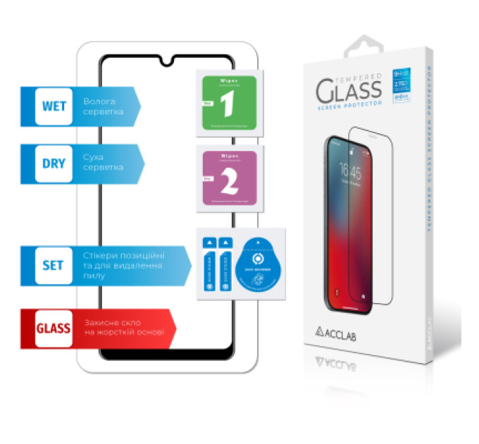 ACCLAB Скло захисне ACCLAB Full Glue Samsung A31 (1283126508578)