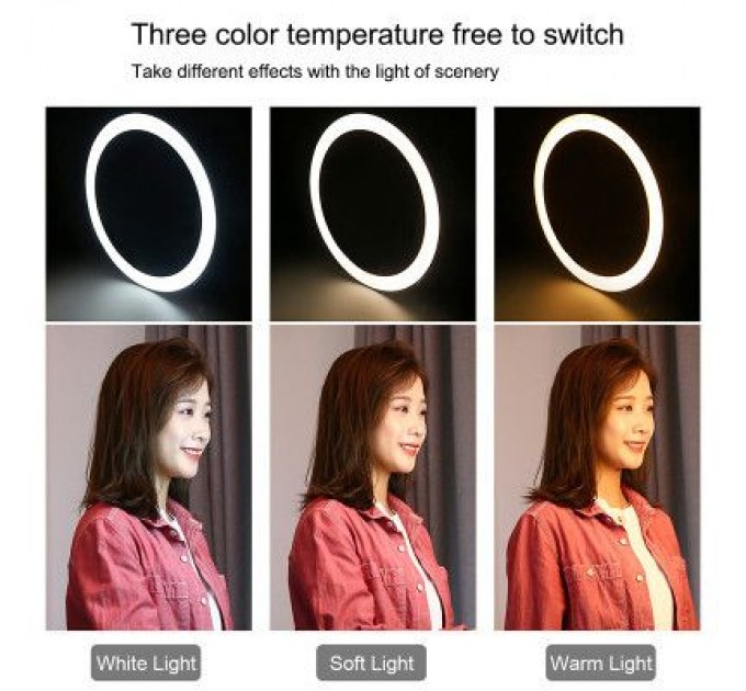 Puluz Набір блогера Puluz Ring USB LED lamp 10.2"+ table mount 140cm (PKT3039)
