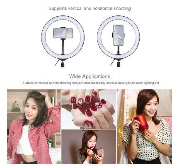 Puluz Набір блогера Puluz Ring USB LED lamp 10.2"+ table mount 140cm (PKT3039)